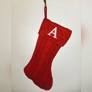 letter "A" Christmas Stocking